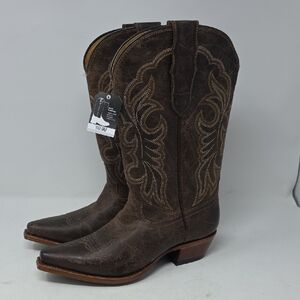 Shyanne Destresse Brown Leather Women's Western Boots Pointed Toe Size 8 WC